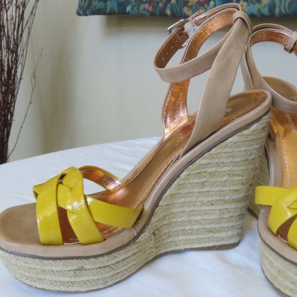 BCBGenetation Lemon glow Wedge Platform Espadrille 7 - Picture 5 of 9